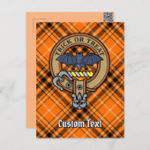 Halloween Crest over Tartan Postcard (Front/Back)