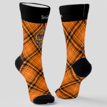 Halloween Crest over Tartan Socks