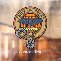 Halloween Crest over Tartan Window Cling