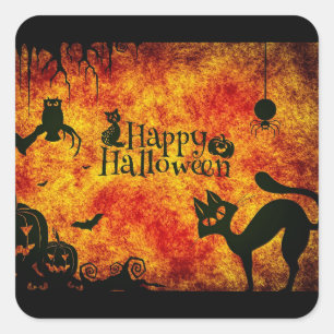 Halloween Critters Square Sticker