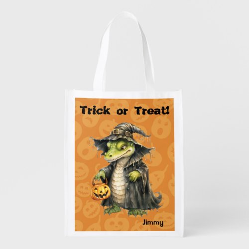 Halloween Crocodile Witch Kids Trick or Treat Bag
