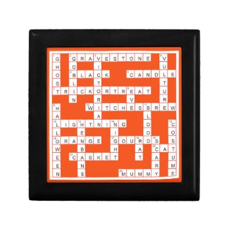 Halloween Crossword Puzzle Designed Gift Box