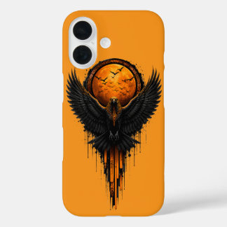 Halloween Crow Art Paint Splatter Graphic iPhone  16 Case