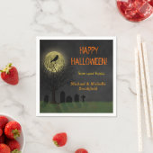 Halloween Crow on Tree with Moon Party Paper Napkins (Insitu)