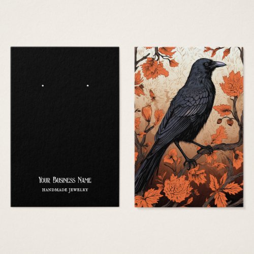 Halloween Crow Raven Earring Display Card
