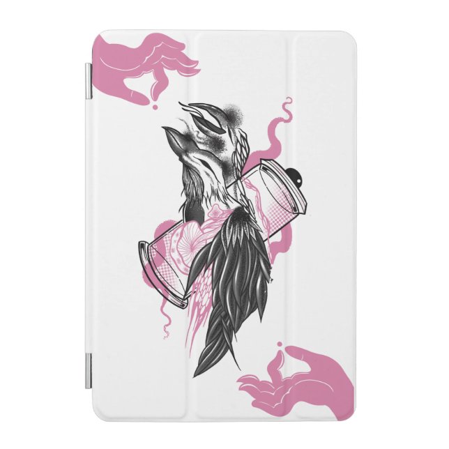 Halloween crow Spooky Gothic Design Art iPad Case (Front)