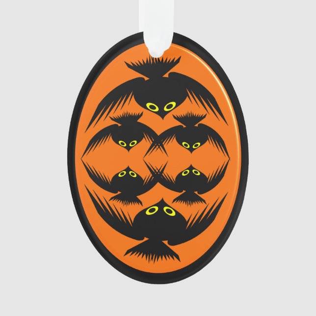 Halloween Crows Acrylic Ornament (Front)
