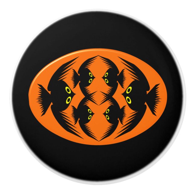 Halloween Crows Ceramic Knob (Front)