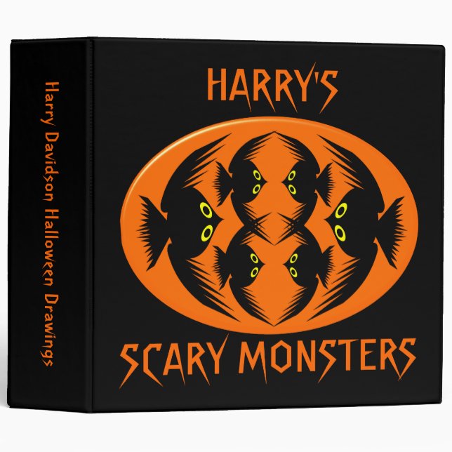 Halloween Crows Custom Avery Kids Drawings Binder (Front/Spine)