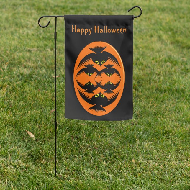 Halloween Crows Custom Garden Flag (In SItu)