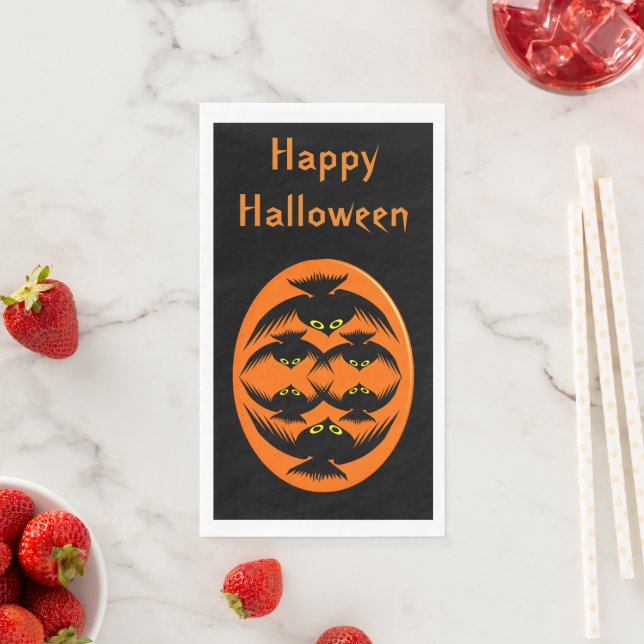 Halloween Crows Custom Paper Guest Towels (Insitu)