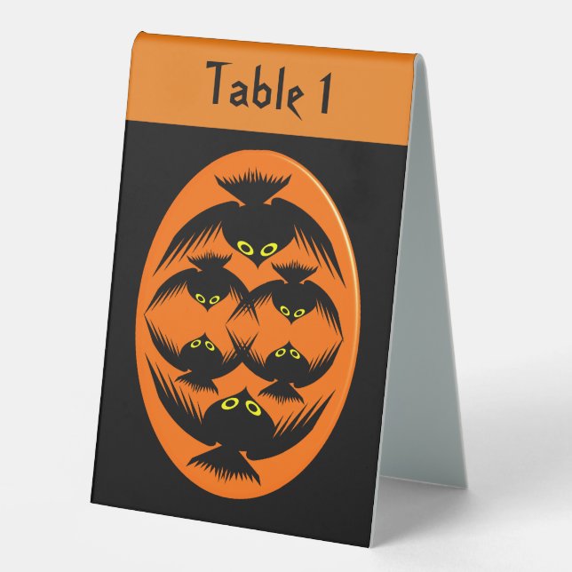 Halloween Crows Custom Table Tent (Front)