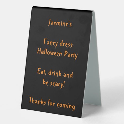 Halloween crows custom table tent sign zazzle