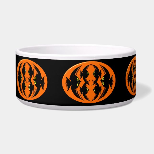 Halloween Crows Dog Bowl (Left)