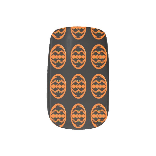 Halloween Crows False Nails Minx Nail Art (Left Thumb)