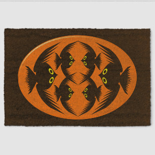 Halloween Crows Fiber Doormat