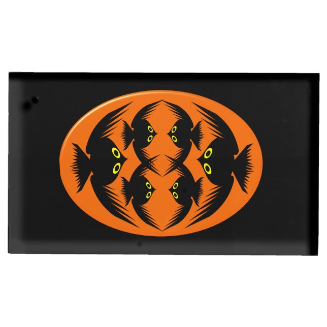 Halloween Crows Table Card Holder (Front)