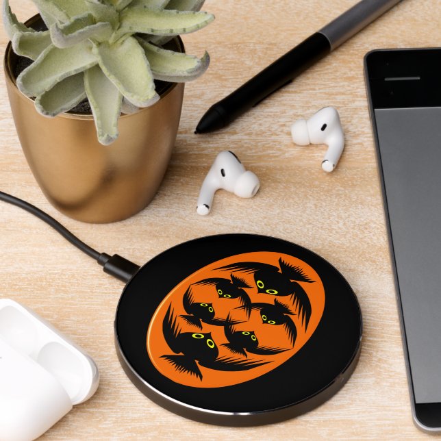 Halloween Crows Wireless Charger (Desk 2)
