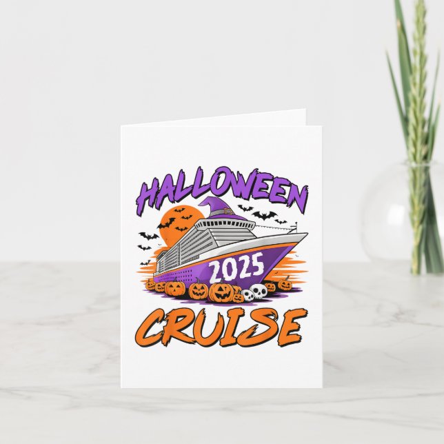 Halloween Cruise 2025 Halloween Trip Family Cruisi Card (Front)