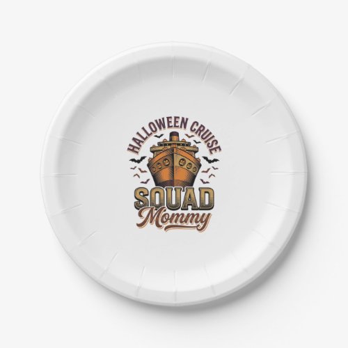 Halloween Cruise Mommy Vintage Ship Squad Design_1 Paper Plates