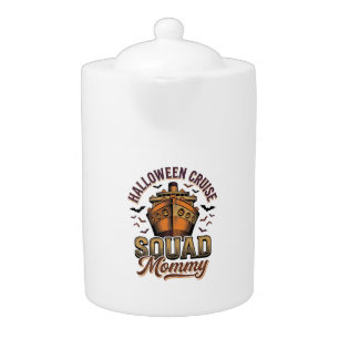 Halloween Cruise Mommy Vintage Ship Squad Design_1 Teapot