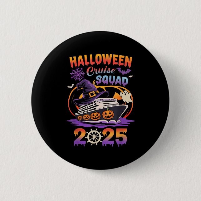 Halloween Cruise Squad 2025 Matching Cruising Crew Button (Front)