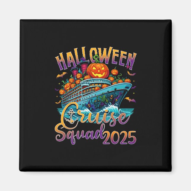 Halloween Cruise Squad 2025 Vacation Matching Fami Magnet (Front)