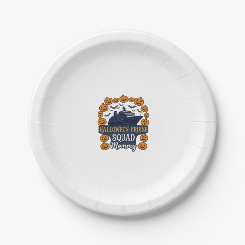 Halloween Cruise Squad Mommy Ship Pumpkins Bats_1 Paper Plates