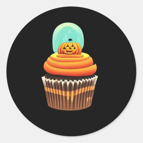 Halloween Cupcake Classic Round Sticker