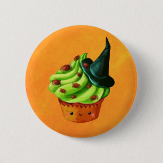 Halloween Cupcake full of tiny spiders Button