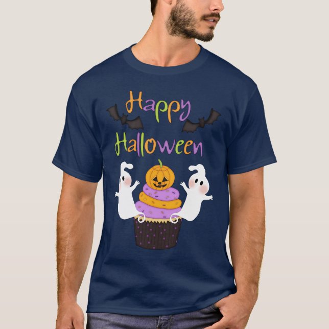 Halloween Cupcake Sign T-Shirt (Front)