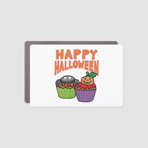 Halloween cupcakes car magnet