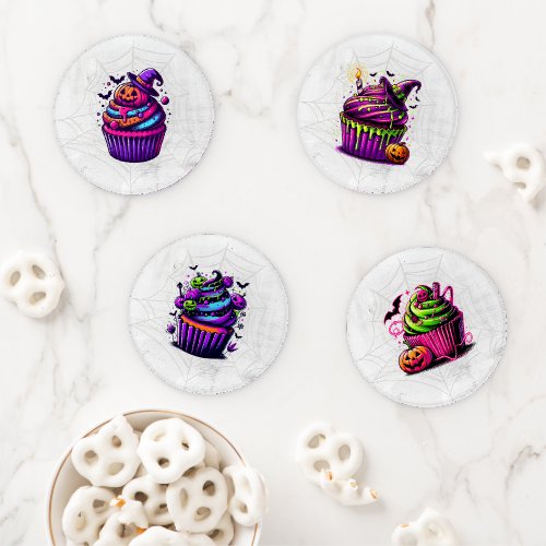 Halloween Cupcakes Coaster Set