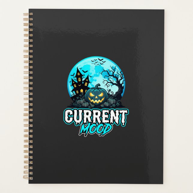 Halloween Current Mood Haunted Pumpkin Planner (Front)