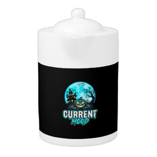 Halloween Current Mood Haunted Pumpkin Teapot