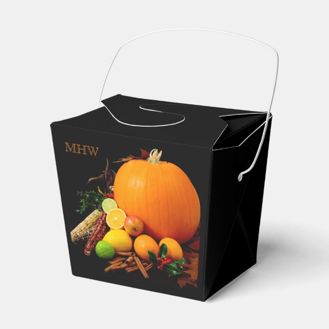 Halloween custom monogram favor box (Front Side)