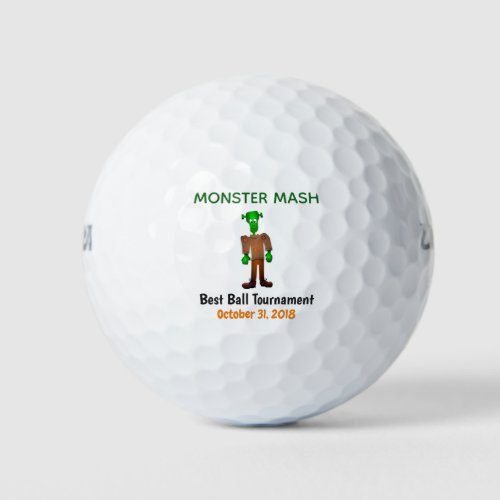 Halloween Custom Monster Mash Frankenstein Golf Balls