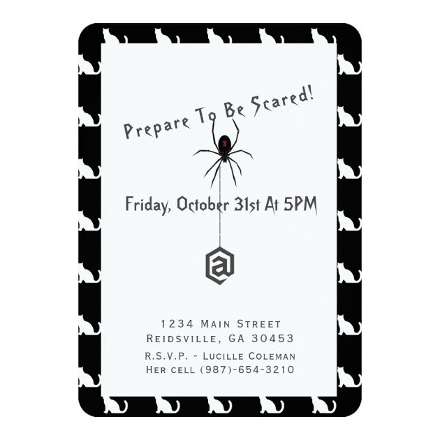 Halloween Custom Photo Birthday Party Card