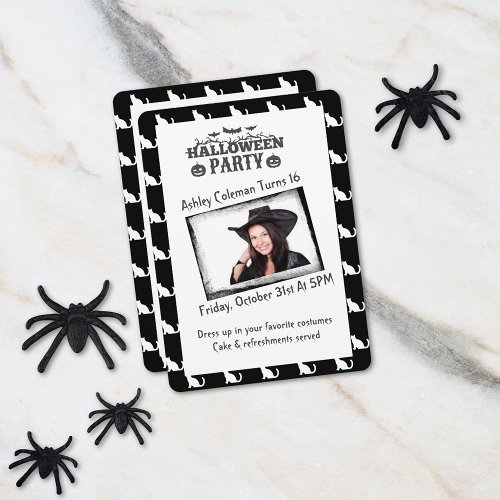 Halloween Custom Photo Birthday Party Invitation
