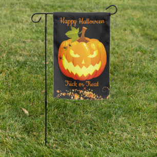 Halloween Custom Trick or Treat Scary Pumpkin Garden Flag