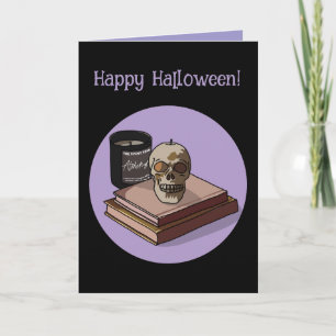 Halloween Custom Whimsical Funny Modern Purple Card