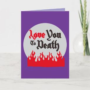 Halloween Custom Whimsical Funny Modern Purple Card