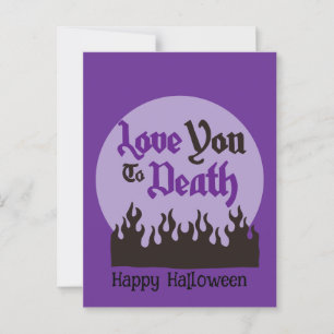 Halloween Custom Whimsical Funny Modern Purple Postcard