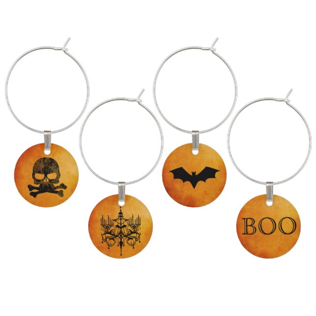 Halloween Custom Wine Charms (Staggered)