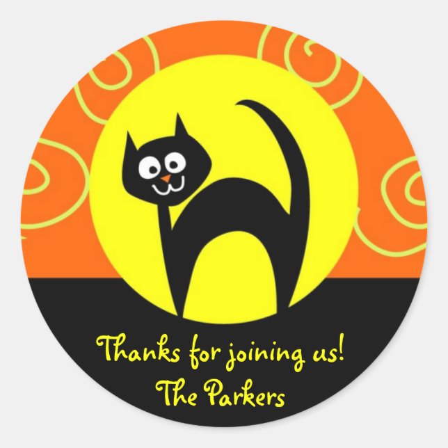 Halloween Customizable Cat Stickers (Front)