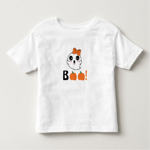 halloween cute and flying spooky ghsot girl toddler t-shirt