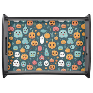 Halloween cute and spooky serving tray