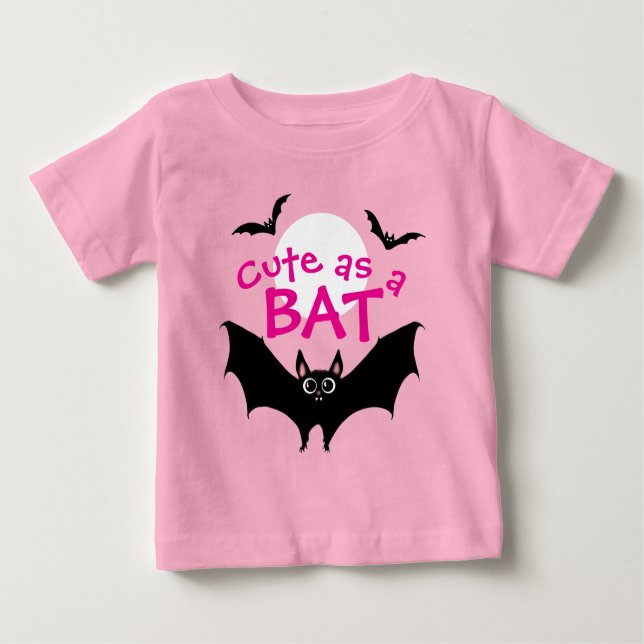 Halloween Cute as a Bat Baby T-Shirt (Front)