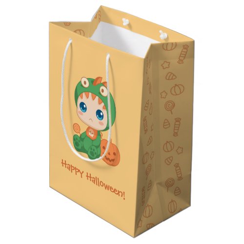 Halloween Cute Baby Dragon Dinosaur Costume Medium Gift Bag