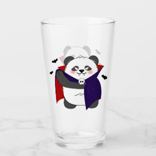 Halloween Cute Baby Panda Dracula Vampire Glass